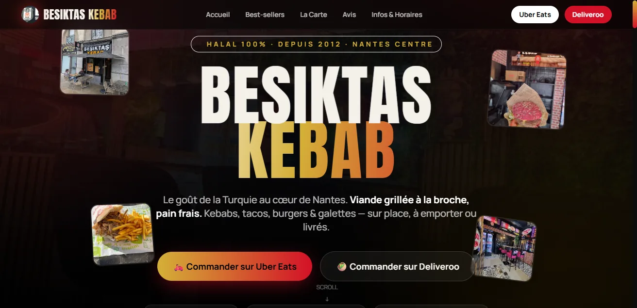 Site Besiktas Kebab réalisé par Studio SEKKO
